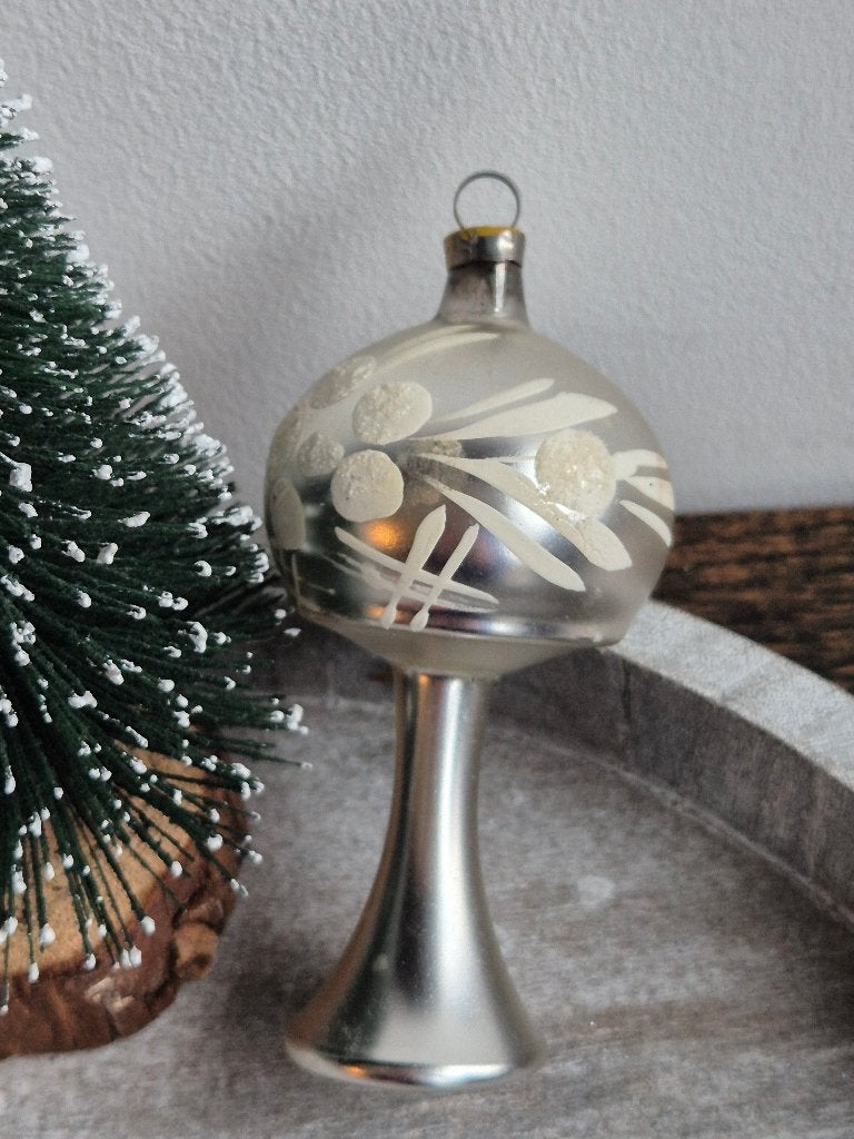 Vintage kerstbal lamp zilver 505, Diversen, *, Gebruikt, *, Ophalen of Verzenden