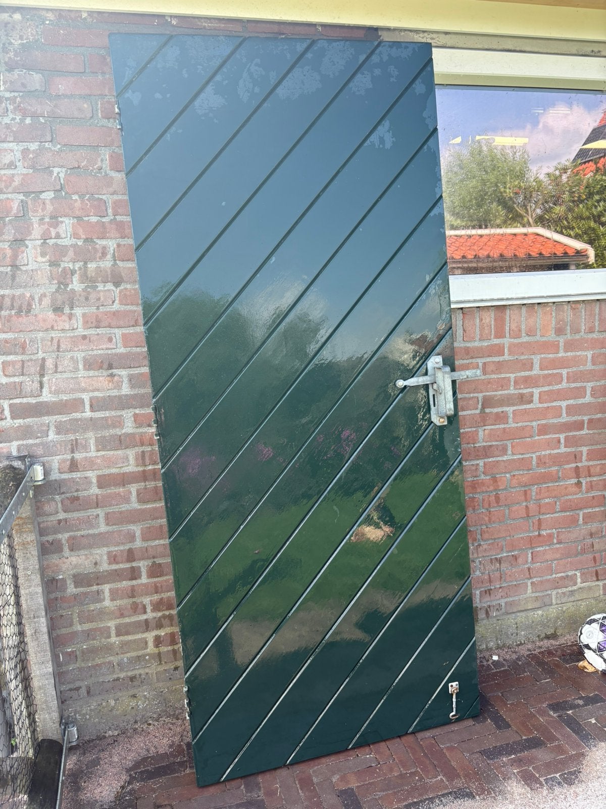 Hardhouten deur, Ophalen, Gebruikt, 80 tot 100 cm, Buitendeur