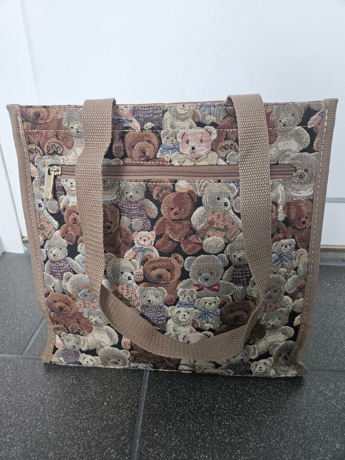 Nieuwe Gobelin Shopper Tas met Berenprint, Ophalen of Verzenden, Nieuw, Shopper