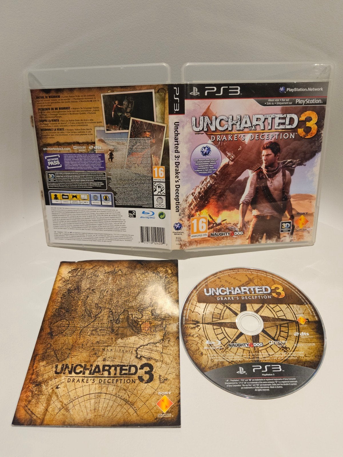 Uncharted 3 PS3, Avontuur en Actie, 1 speler, Ophalen of Verzenden, Zo goed als nieuw