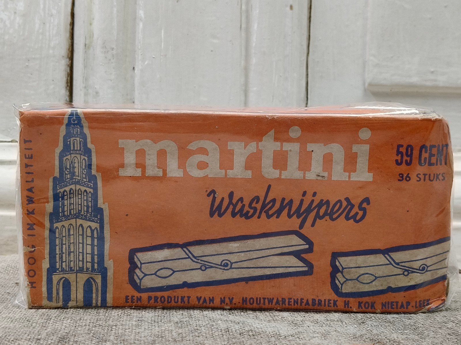 Oude verpakking Martini wasknijpers, Ophalen of Verzenden, Gebruikt