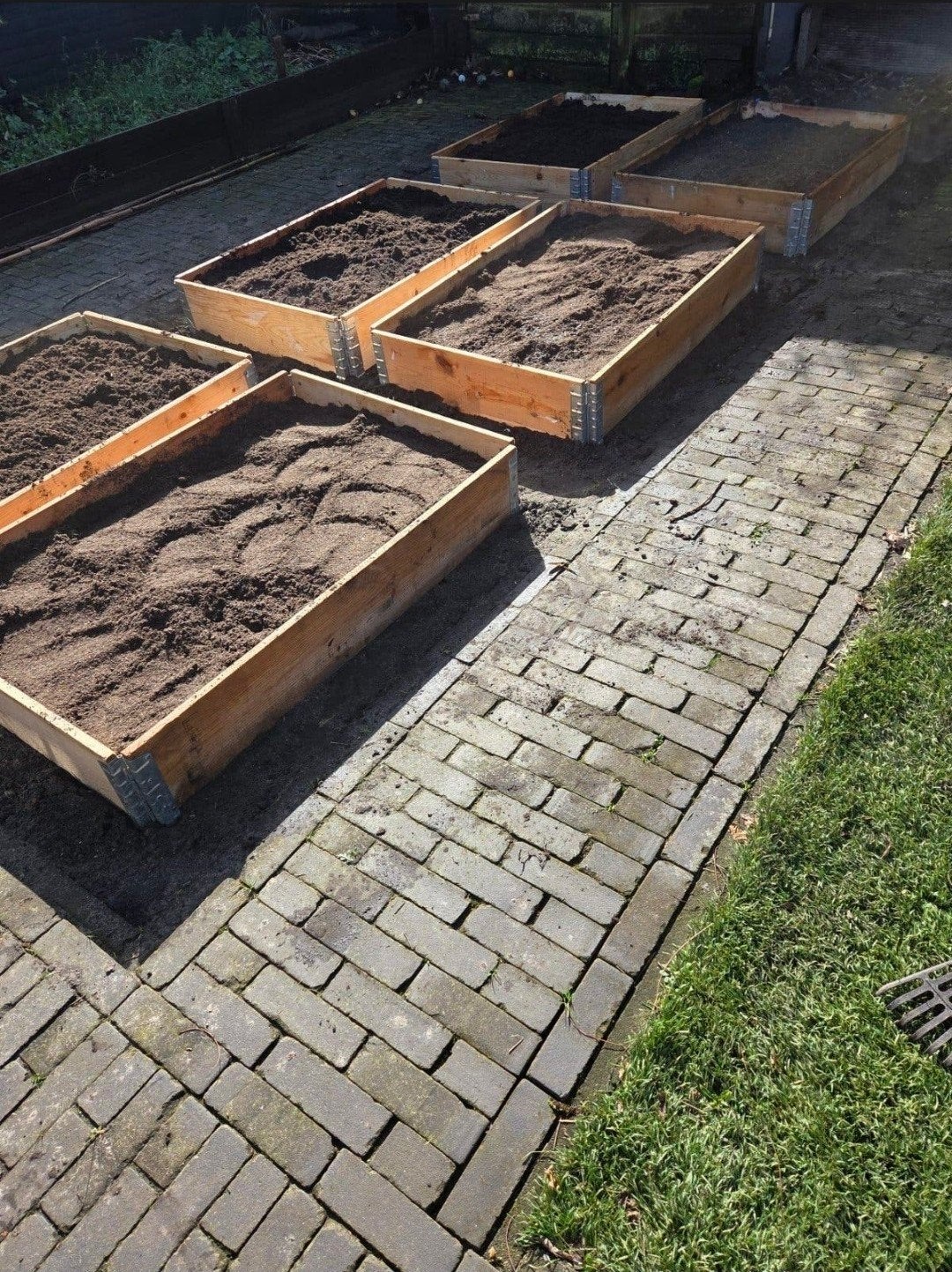 moestuinbakken / palletranden 120x80x20cm per stuk te koop, Ophalen, Gebruikt, Minder dan 30 cm, 100 cm of meer