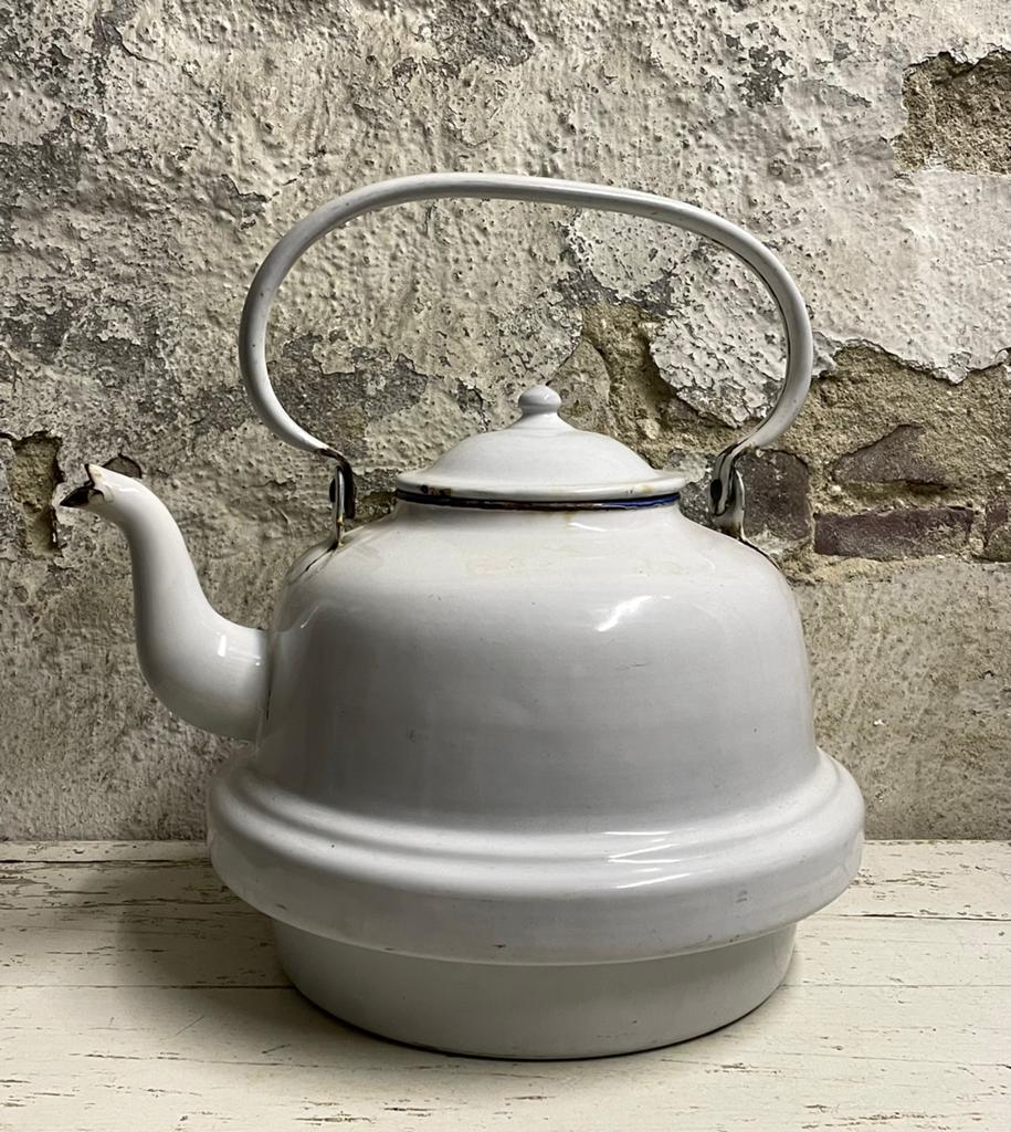 Emaille oude grote ketel wit / zakketel, Ophalen of Verzenden