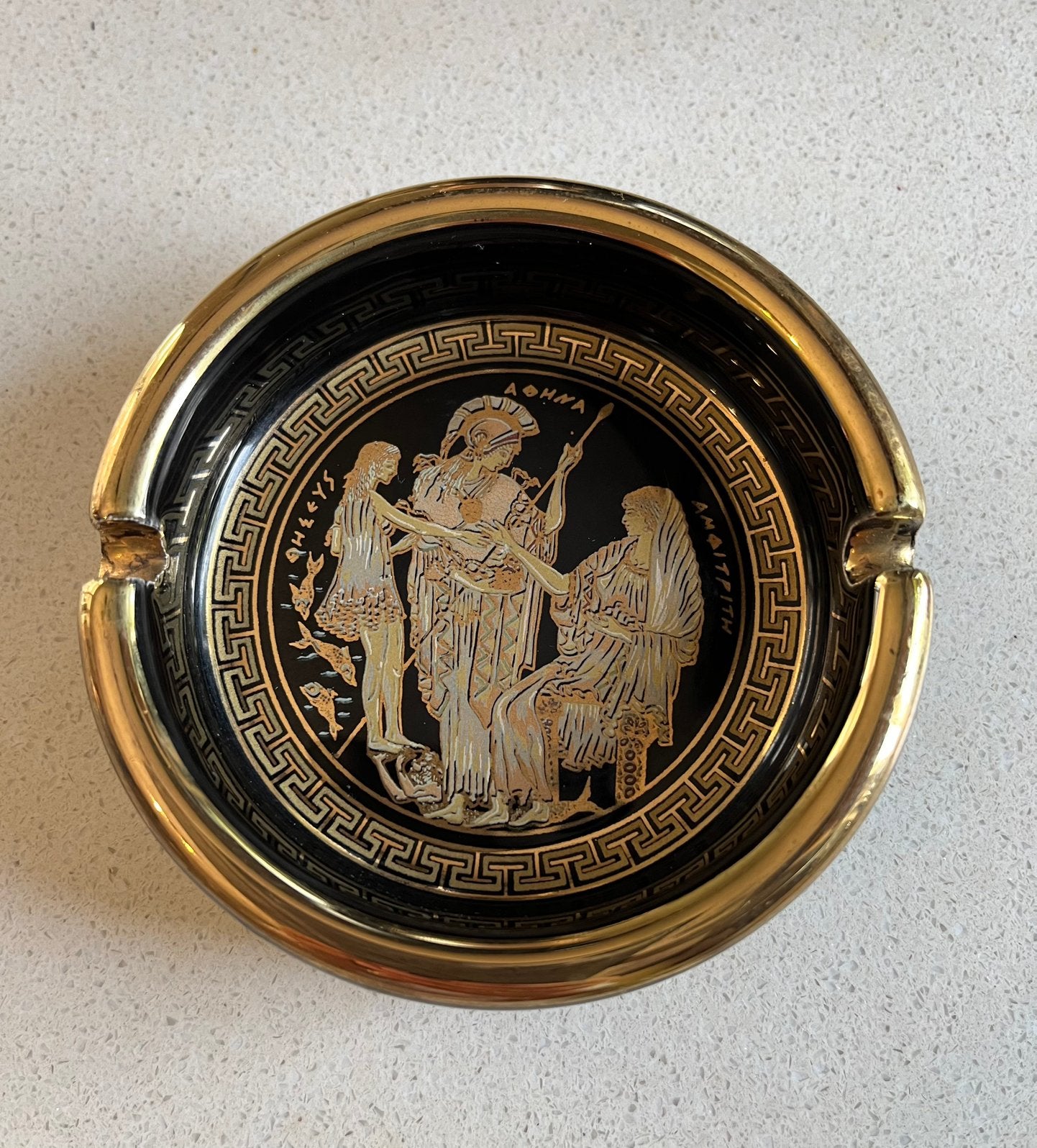 Griekse asbak - 24k goud, Ophalen of Verzenden