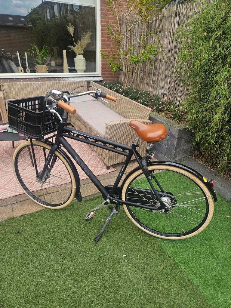 Sparta pickup dlx deluxe herenfiets met fietskrat, Ophalen, Sparta, Versnellingen, Zo goed als nieuw