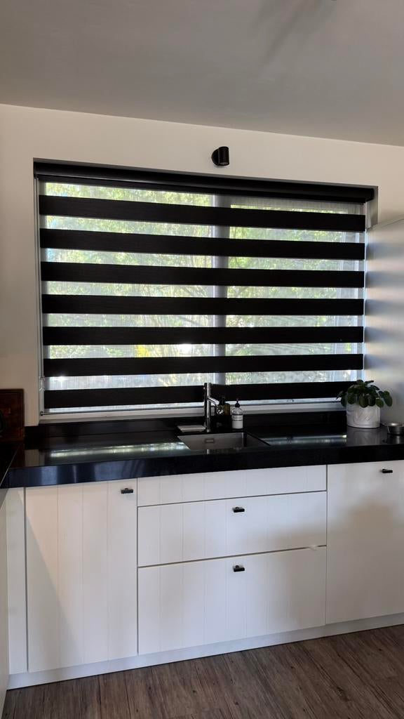 Sunway Eclips duo-rolgordijn zwart 195 cm, Ophalen, Gebruikt, Zwart