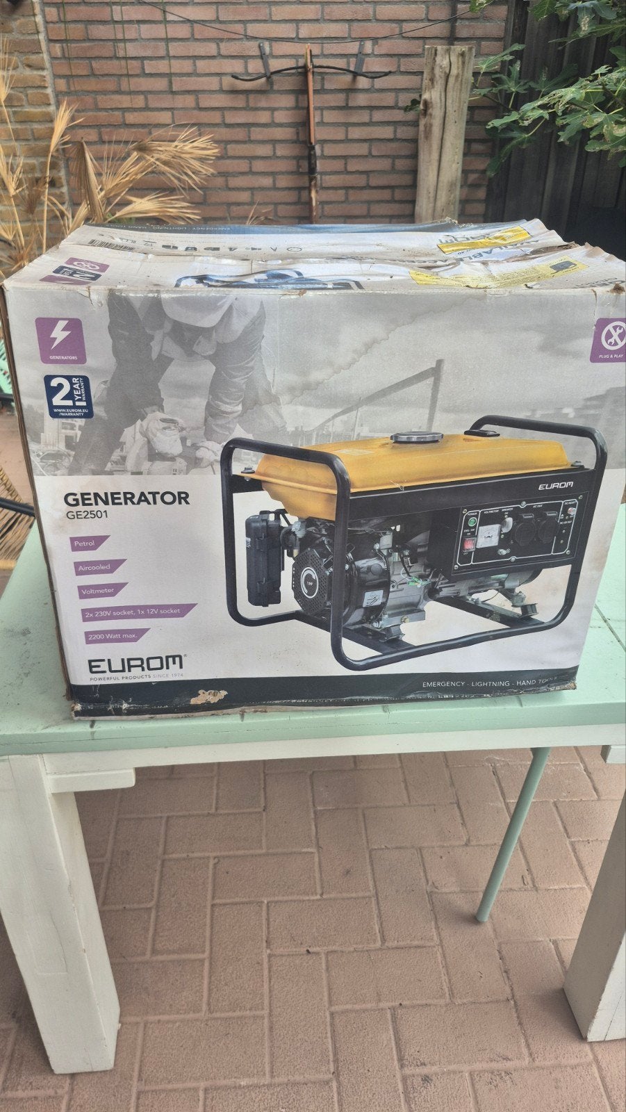 Eurom Benzine aggregraat 2200 watt, Ophalen of Verzenden, Nieuw, Minder dan 5 kVA, Benzine