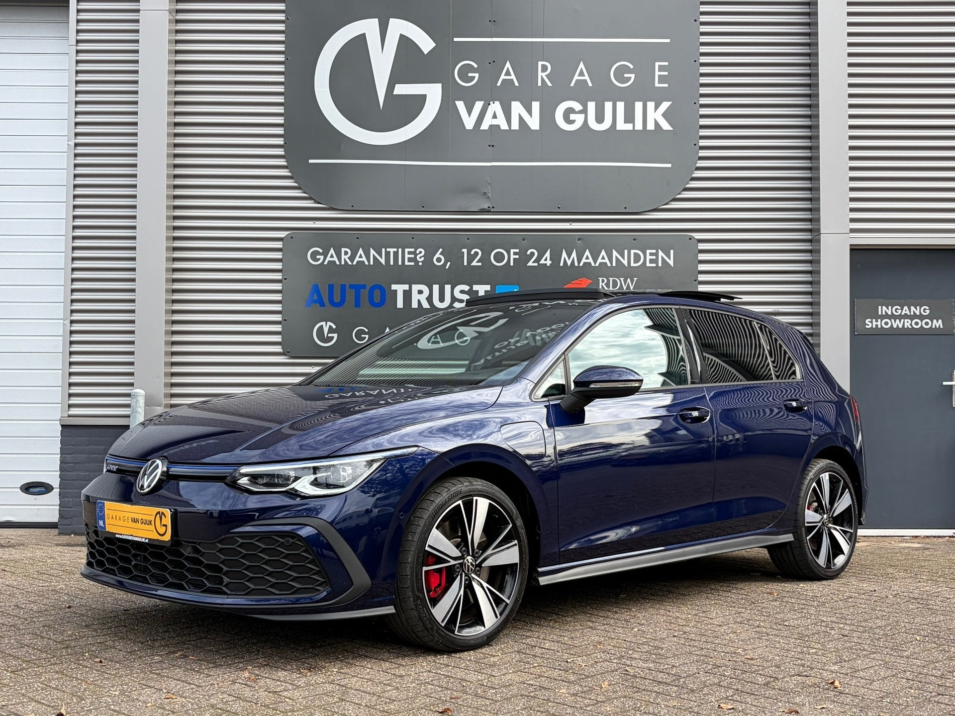 Volkswagen Golf 1.4 eHybrid GTE 245PK Panodak,Navi,Clima,ACC, Auto's, Stof, Gebruikt, 4 cilinders, Blauw