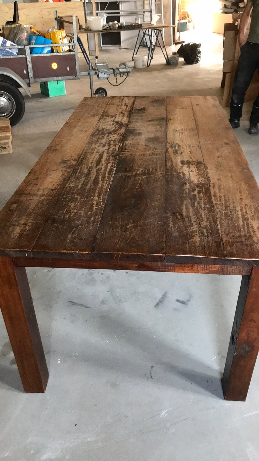 Koloniaals eettafel, Huis en Inrichting, Tafels | Eettafels, 200 cm of meer, Zo goed als nieuw, Rechthoekig, 50 tot 100 cm
