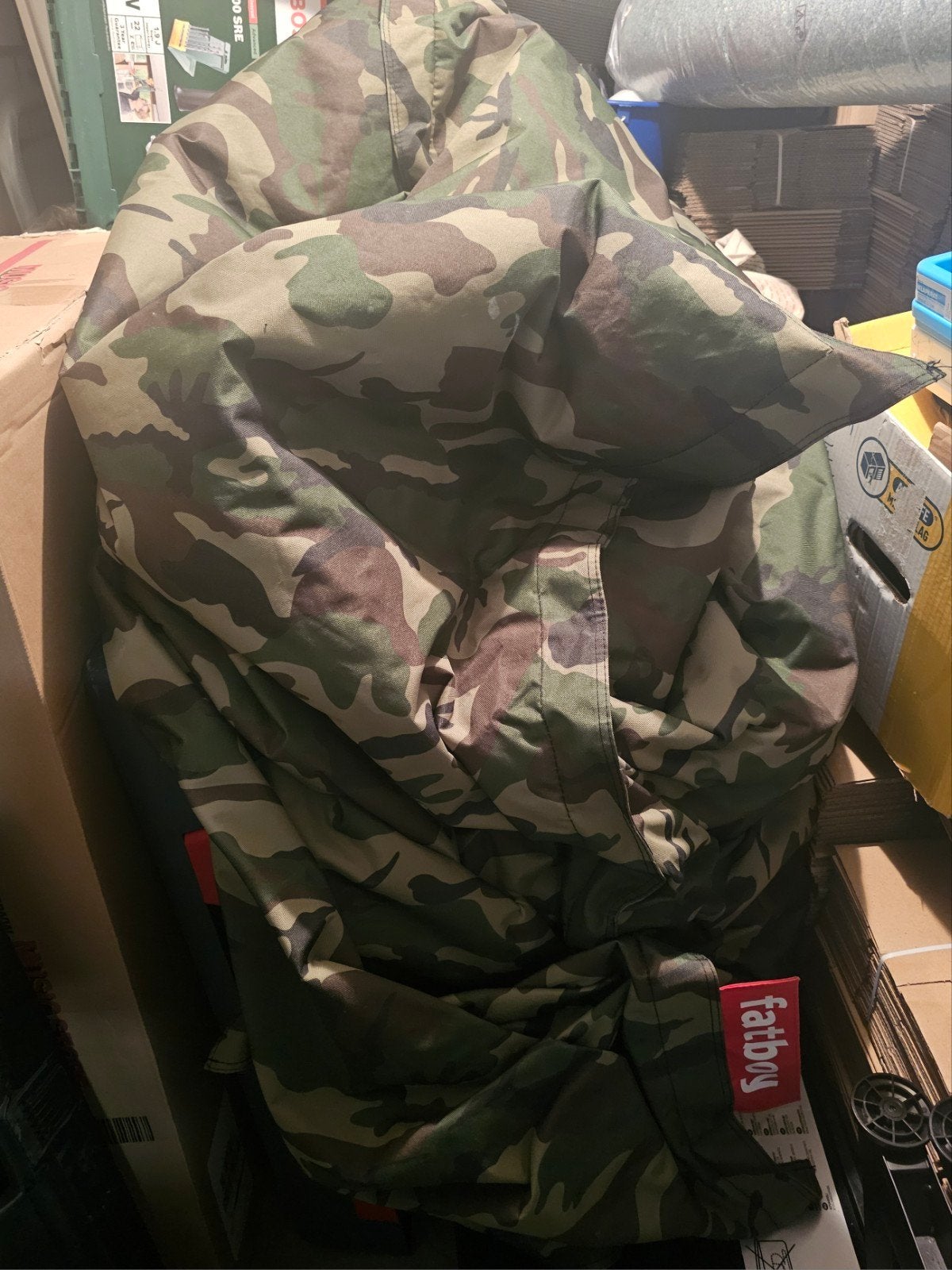 Fatboy zitzak camouflage, Ophalen, Zo goed als nieuw, Meerkleurig, Zitzak