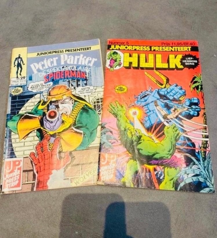 Spider-Man/Wolverine Retro Juniorpress Marvel Strips Hulk, Boeken, Meerdere stripboeken, Ophalen of Verzenden, Gelezen