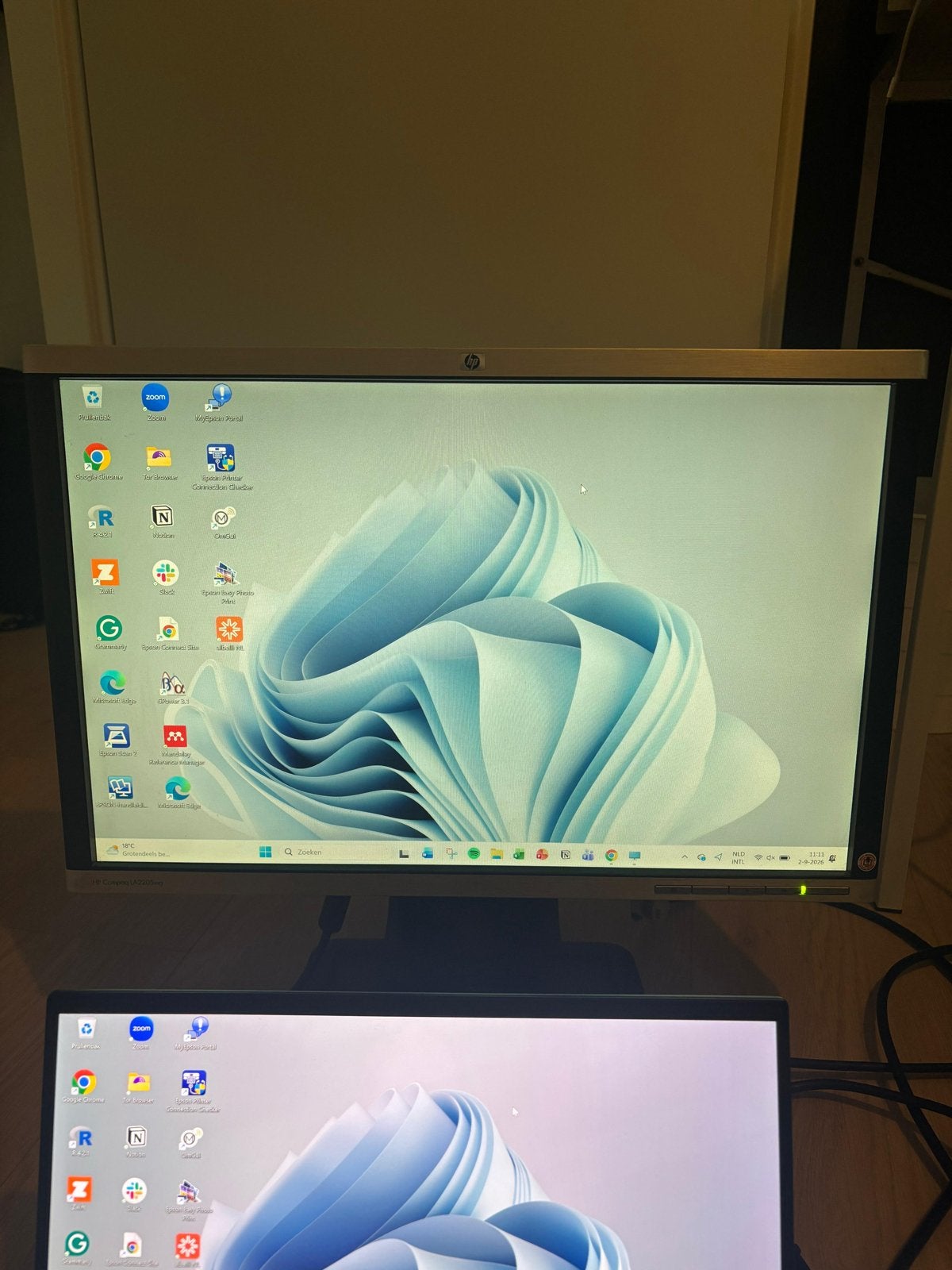 HP Compaq LA2205wg Monitor - 22 inch, Computers en Software, Monitoren, Ophalen, Gebruikt, In hoogte verstelbaar, Full HD