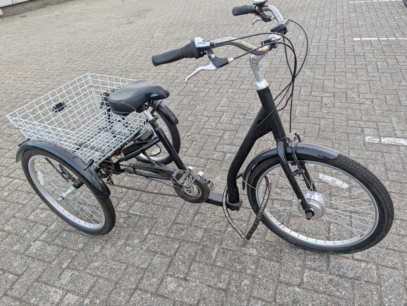 Elektrische driewieler met mand - Ideaal voor boodschappen, Ophalen, Gebruikt, Velgrem, Onbekend
