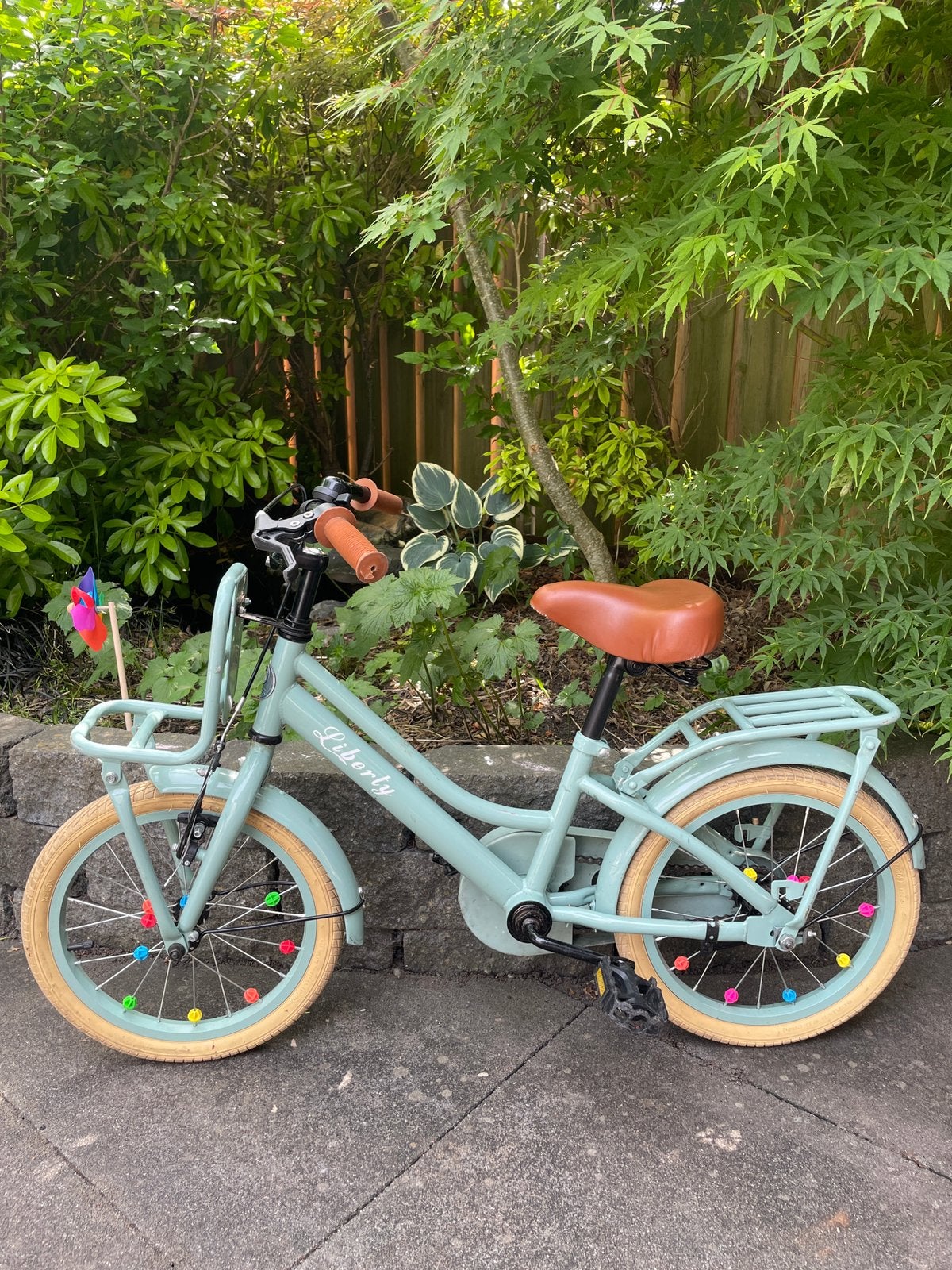 Blauwe kinderfiets 16 inch, Ophalen, Gebruikt, 16 tot 20 inch