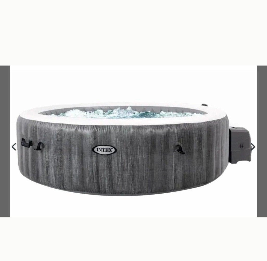 intex pure spa greywood deluxe, Tuin en Terras, Ophalen, Gebruikt, Afdekzeil, Opblaasbaar