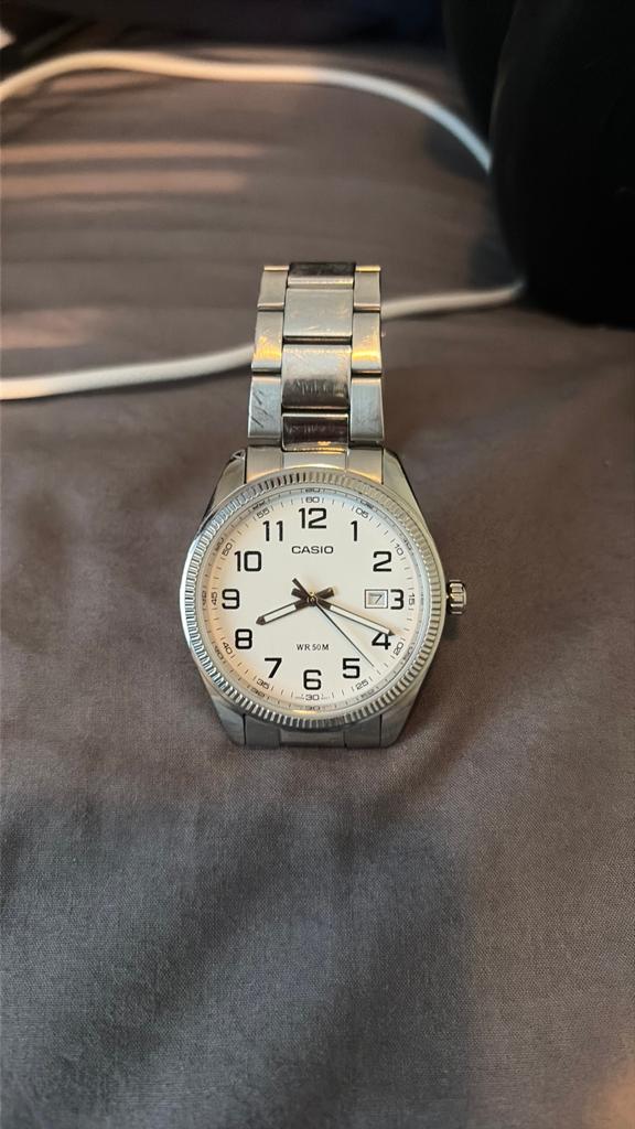 Casio zilveren horloge, Ophalen, Staal, Overige merken, 1960 of later