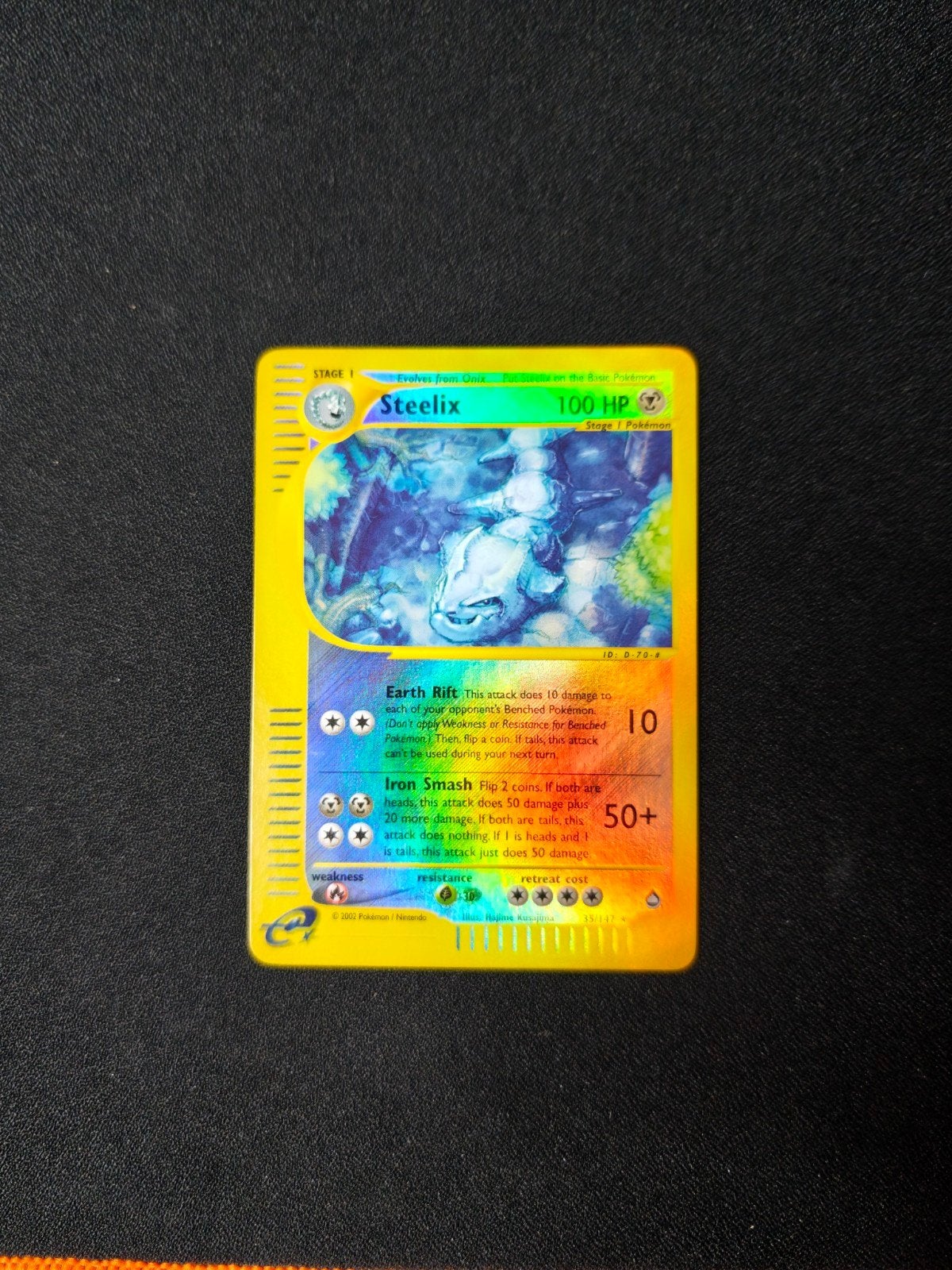 Steelix Pokémon Aquapolis reverse holo E-series vintage wotc, Ophalen of Verzenden, Zo goed als nieuw