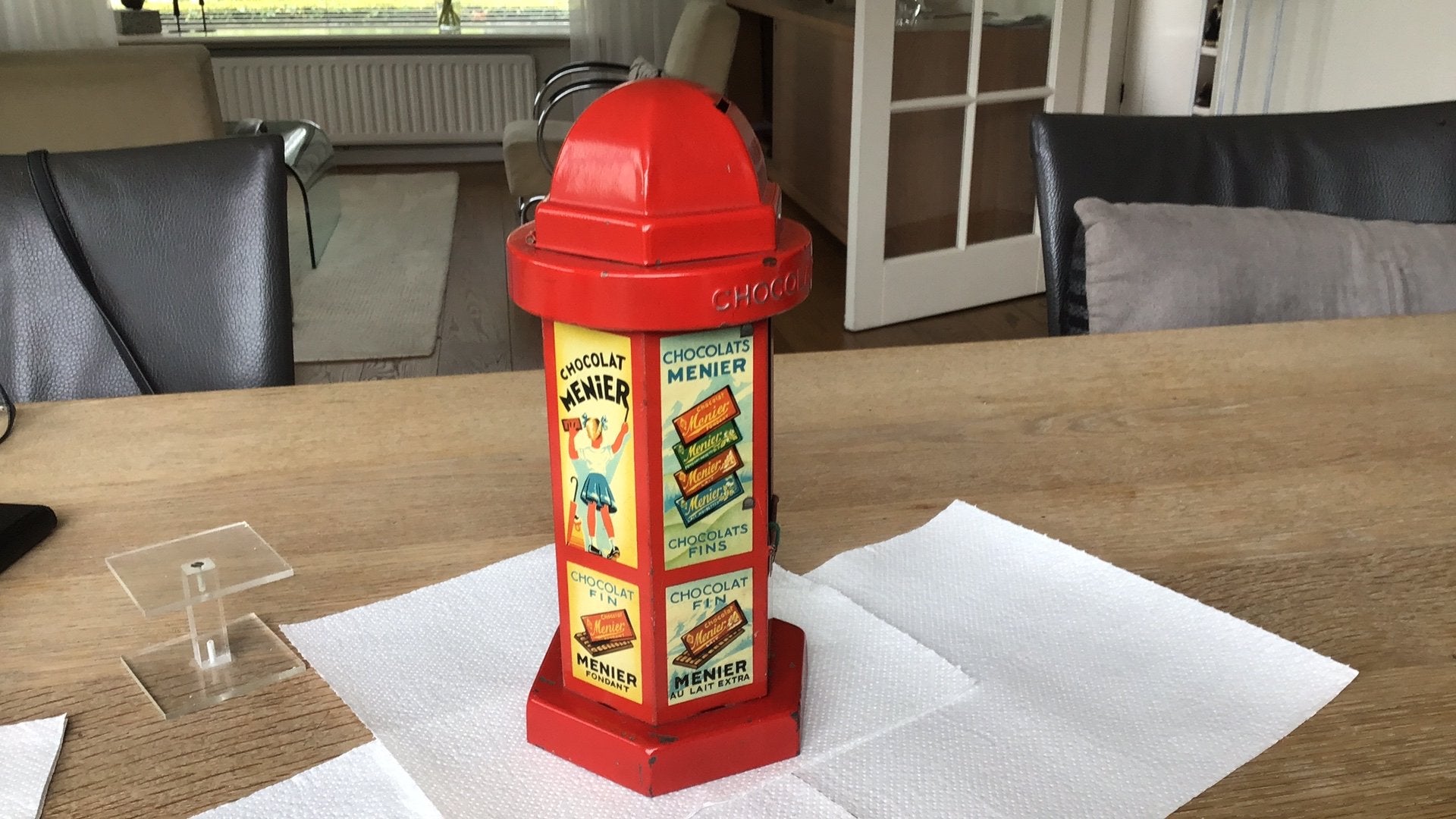 Reclamezuil Chocolat MENIER, jaren 50/60, Antiek en Kunst, Antiek | Speelgoed, Ophalen of Verzenden
