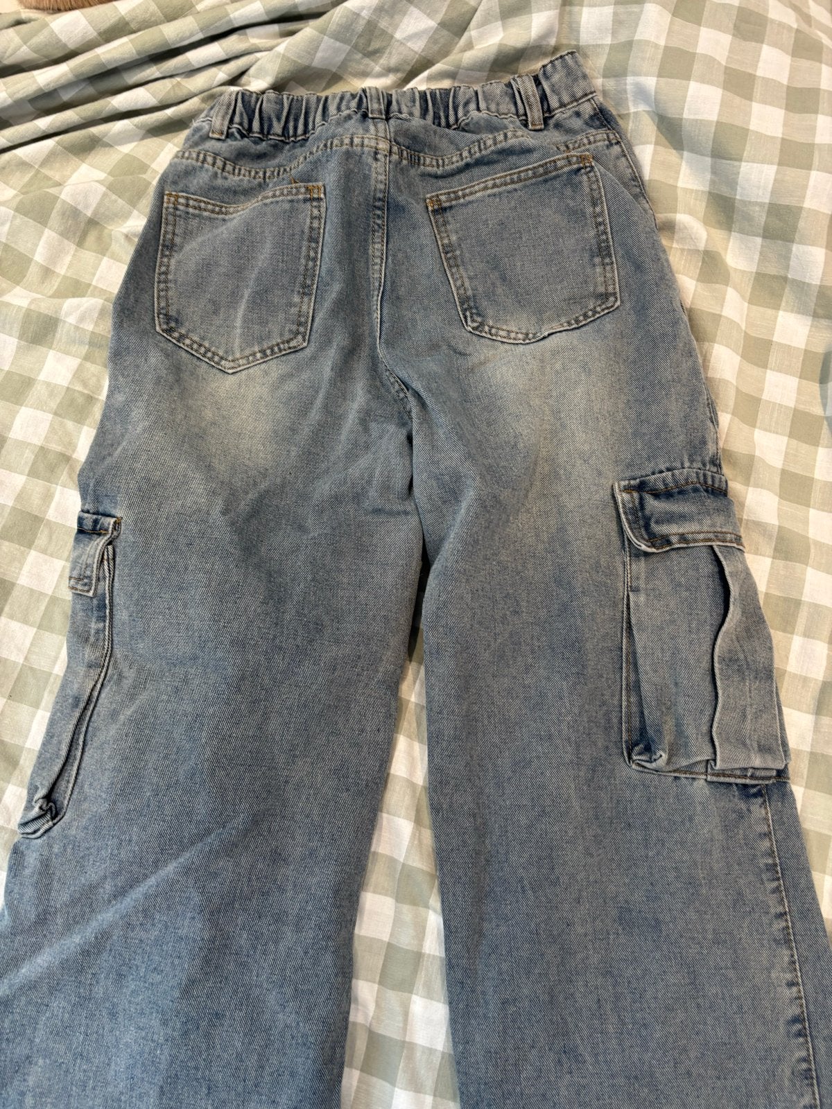 Stoere blauwe cargo jeans - Maat M, Ophalen of Verzenden, Gedragen, Blauw, Overige jeansmaten
