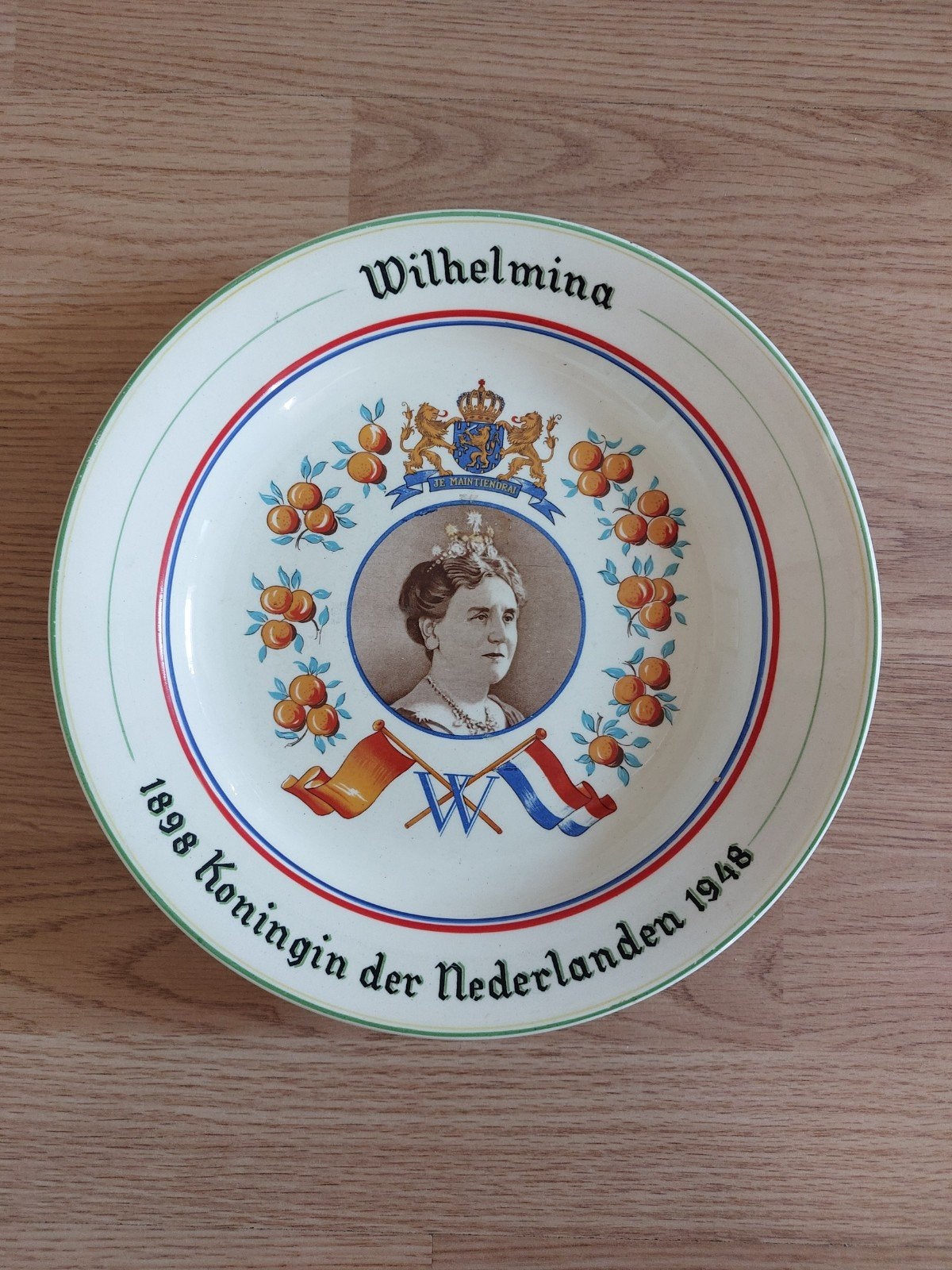 Jubileumbord Wilhelmina 1899-1948 - Plazuid Gouda, Verzenden