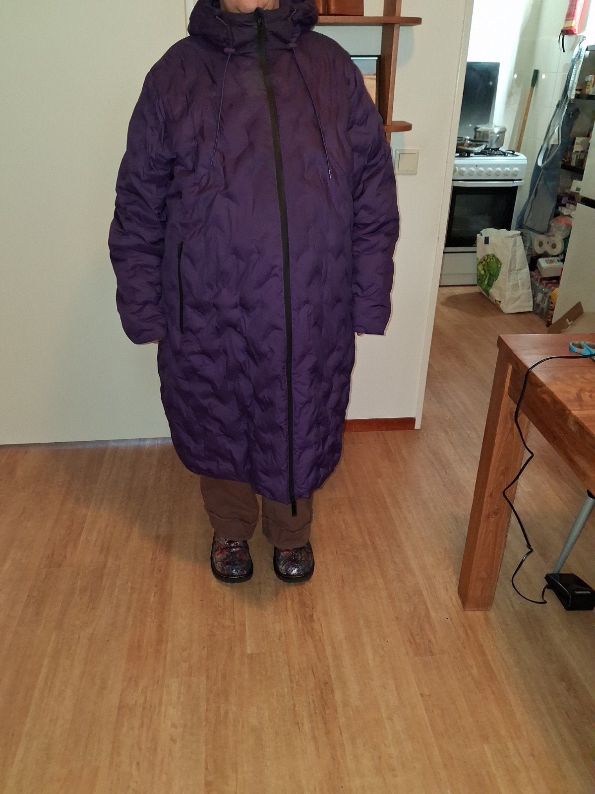 ULLAPOPKEN JAS MAAT 54/56 - Paarse winterjas, ULLAPOPKEN, Ophalen