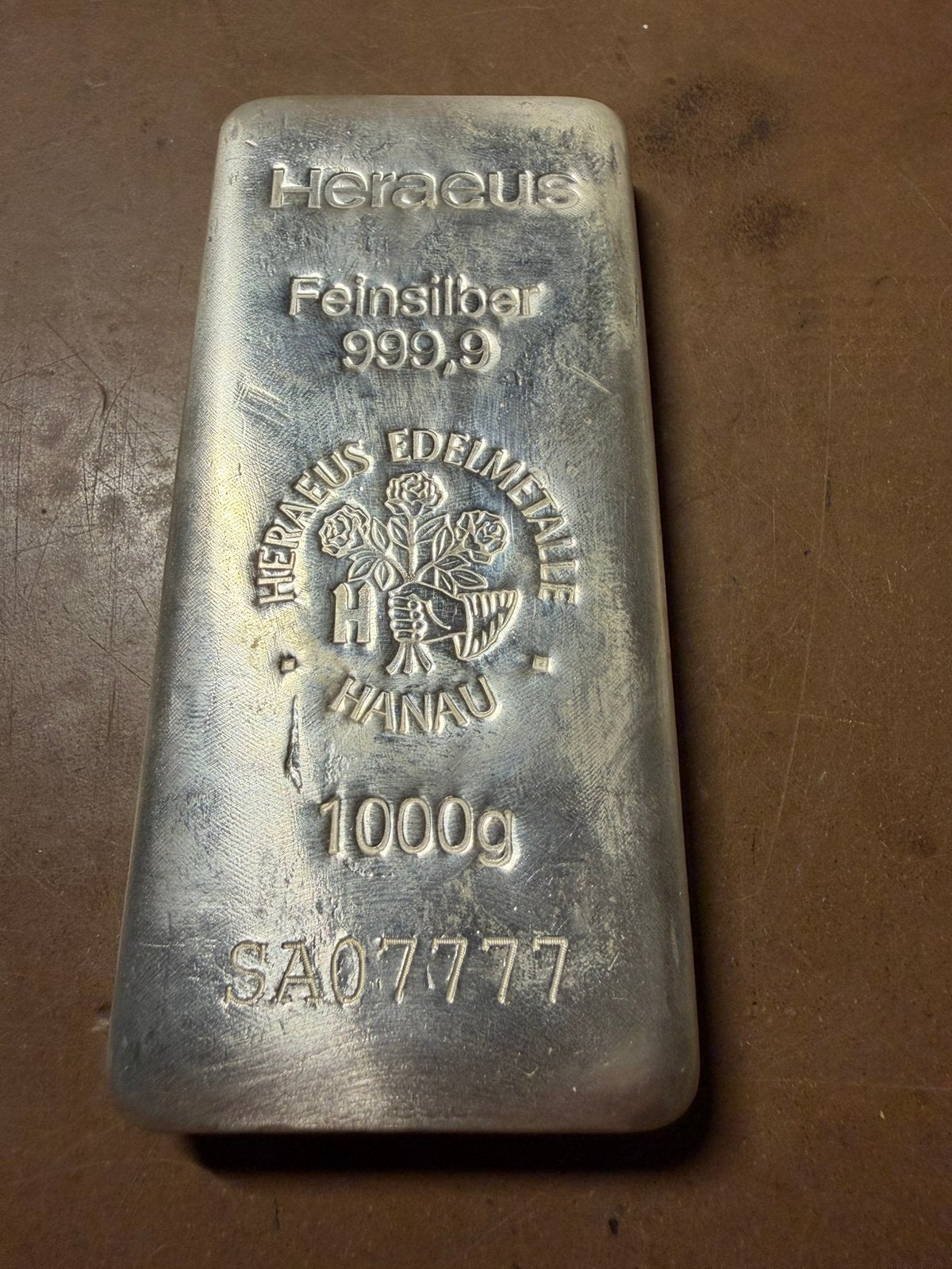 1 kilo Heraeus 999,9 zilver, Verzenden, Zilver