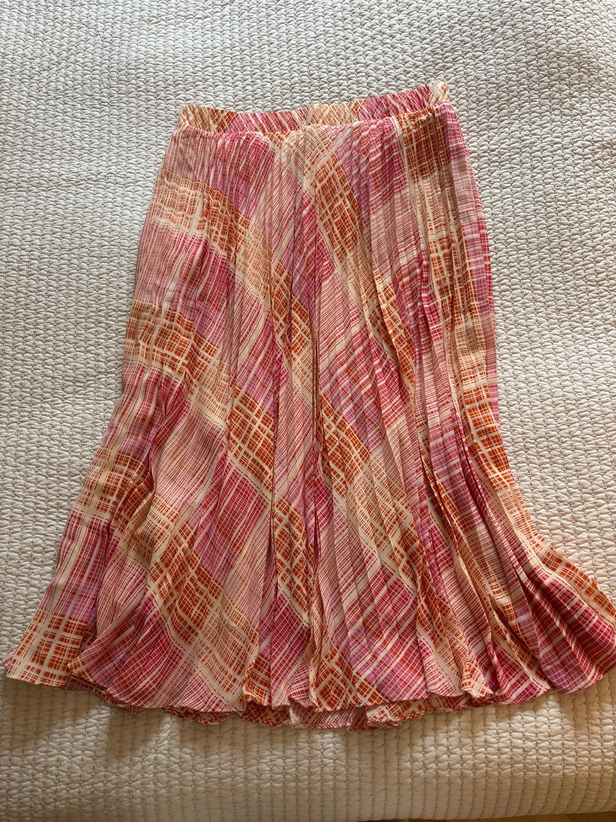 Plissé rok maat M, Kleding | Dames, Maat 38/40 (M), Oranje, Ophalen of Verzenden, Gedragen