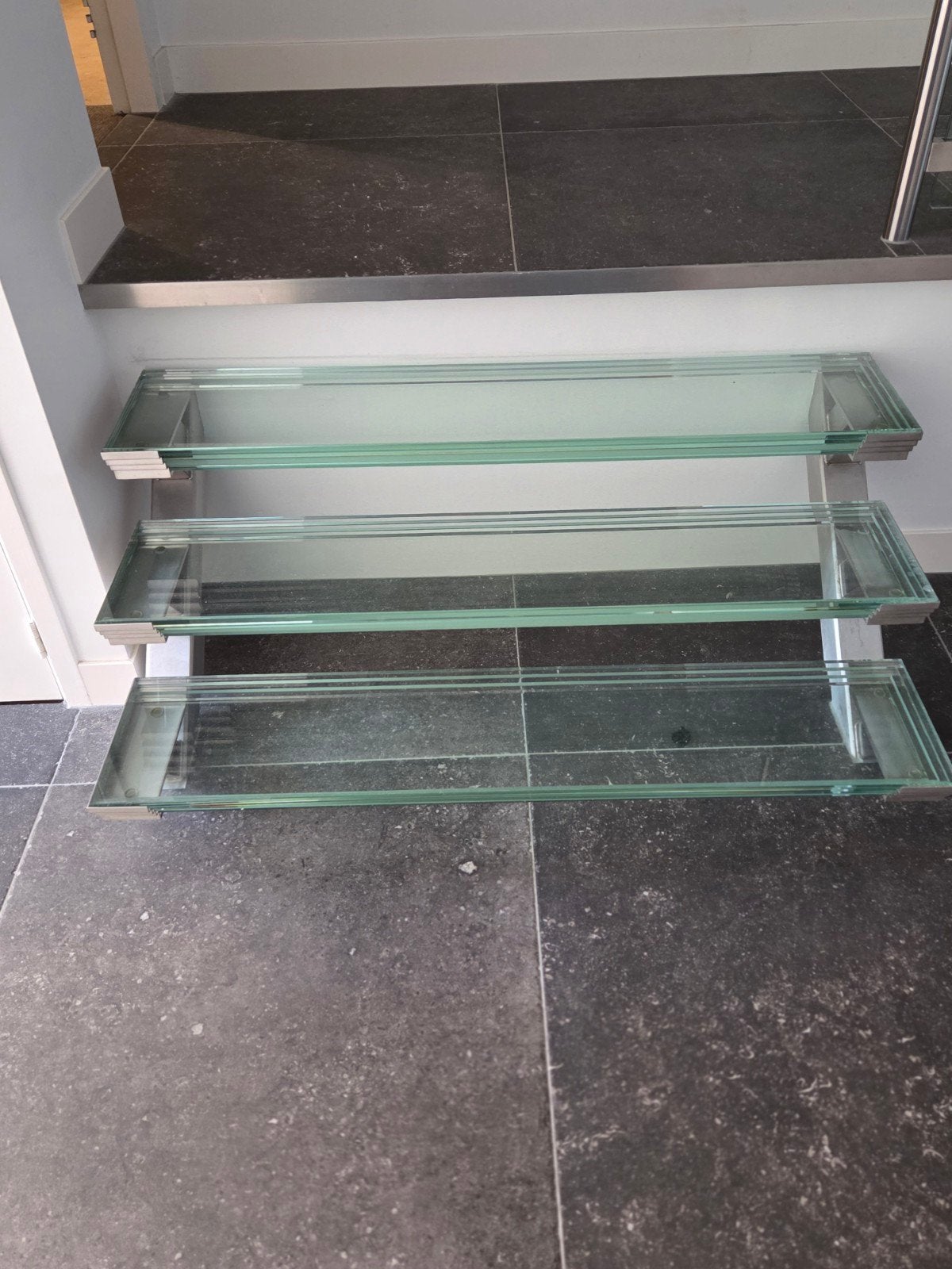 Glazen traptreden 10 stuks - zelf demonteren, Ophalen of Verzenden, Gebruikt, Trap, Minder dan 2 meter