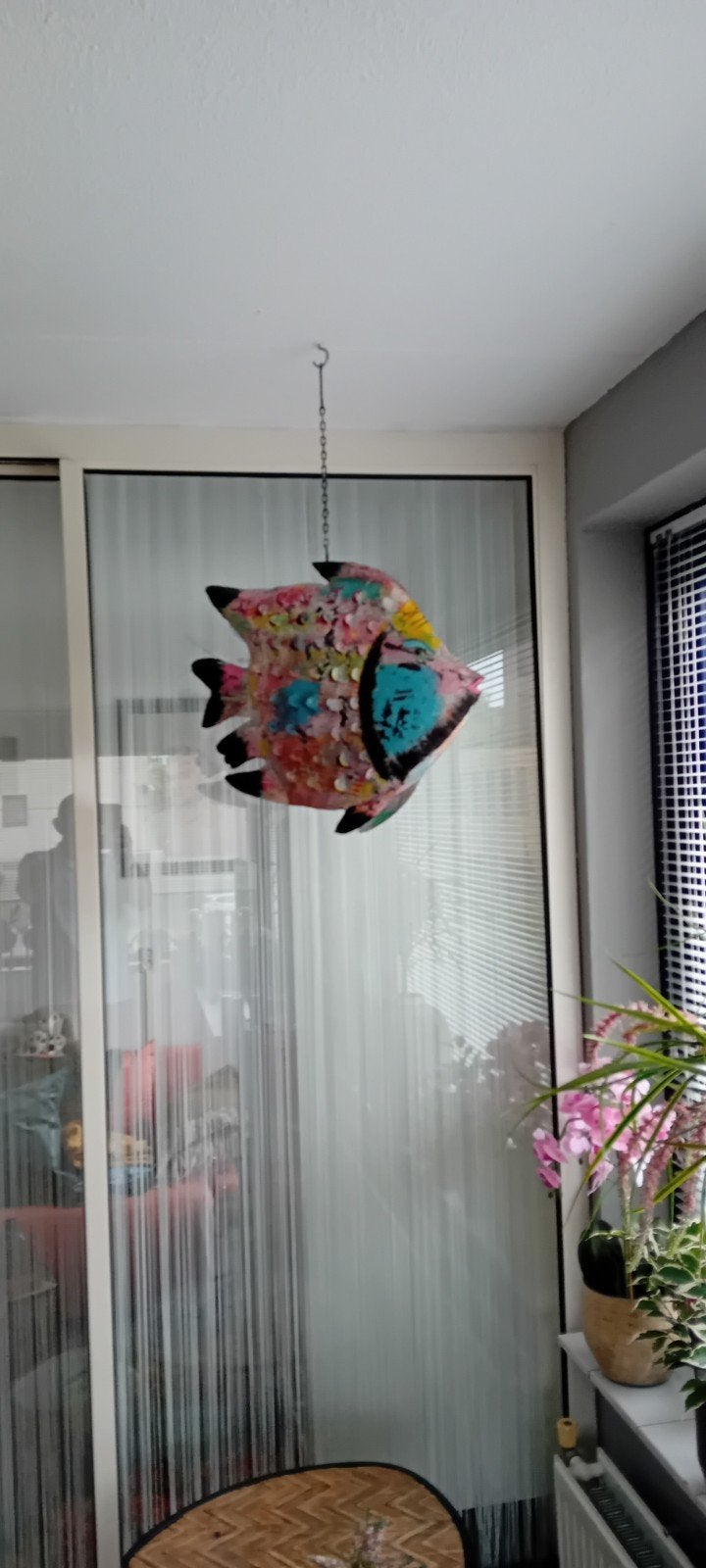 Kleurrijke metalen vis decoratie - Handgemaakt, Ophalen, Metaal