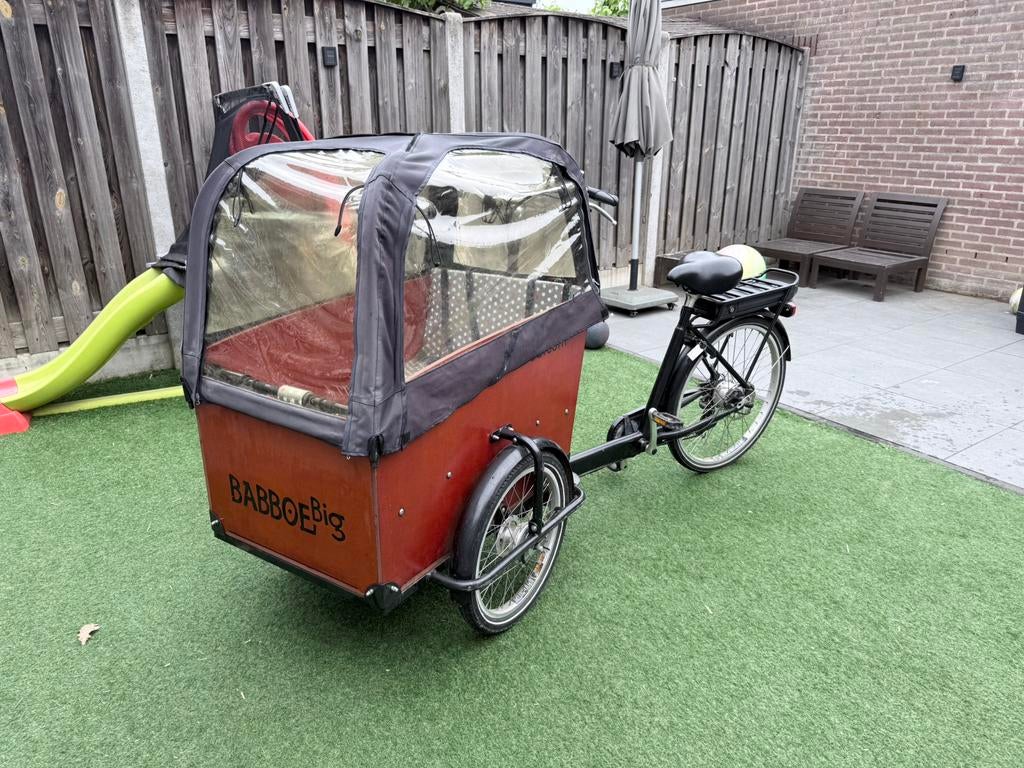 Babboe E-Big elektrische bakfiets - goedgekeurd, Ophalen, Gebruikt, 4 kinderen of meer, Huif