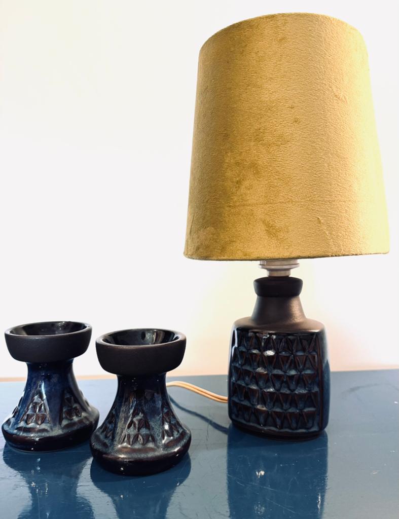 Vintage Søholm tafellamp en 2 kaarsenstandaards, Overige materialen, Gebruikt, Deens Mid Century Design, Ophalen of Verzenden