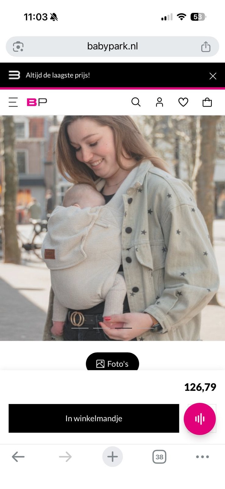 Bykay draagzak, Ophalen of Verzenden, Zo goed als nieuw, Zwart