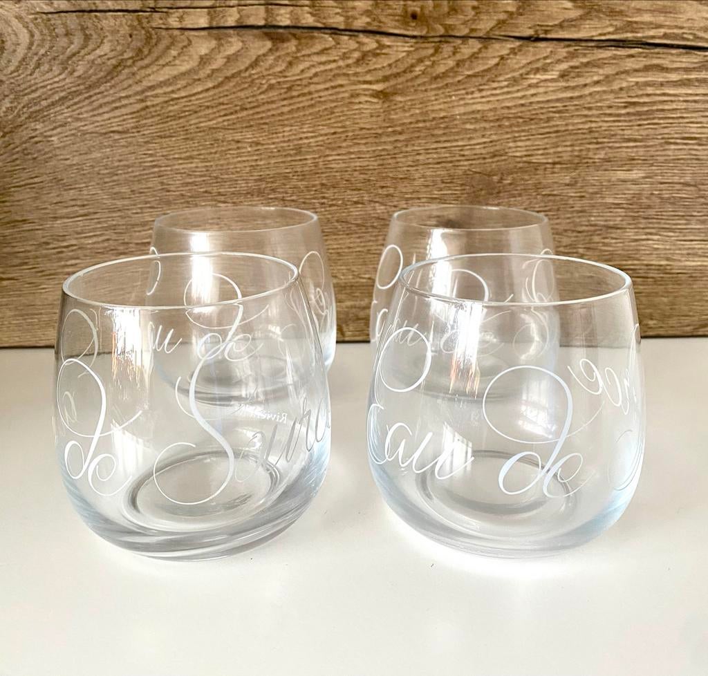 Riviera Maison drink glazen set van 4, Glas of Glazen, Ophalen of Verzenden, Overige stijlen, Glas