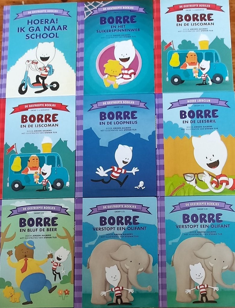 Borre Leesclub-de gestreepte boekjes (groep 1 en 1/2), Boeken, Verzenden, Zo goed als nieuw, Fictie algemeen