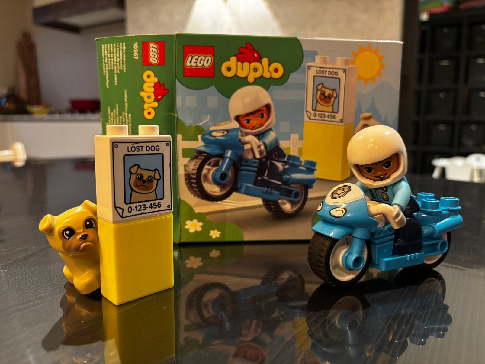 LEGO Duplo 10967 Politiemotor – Compleet in Originele Doos, Ophalen of Verzenden, Zo goed als nieuw, Duplo