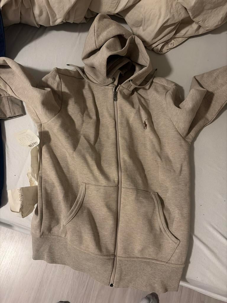 Polo Ralph Lauren Hoodie met rits - Beige, Ophalen of Verzenden, Zo goed als nieuw