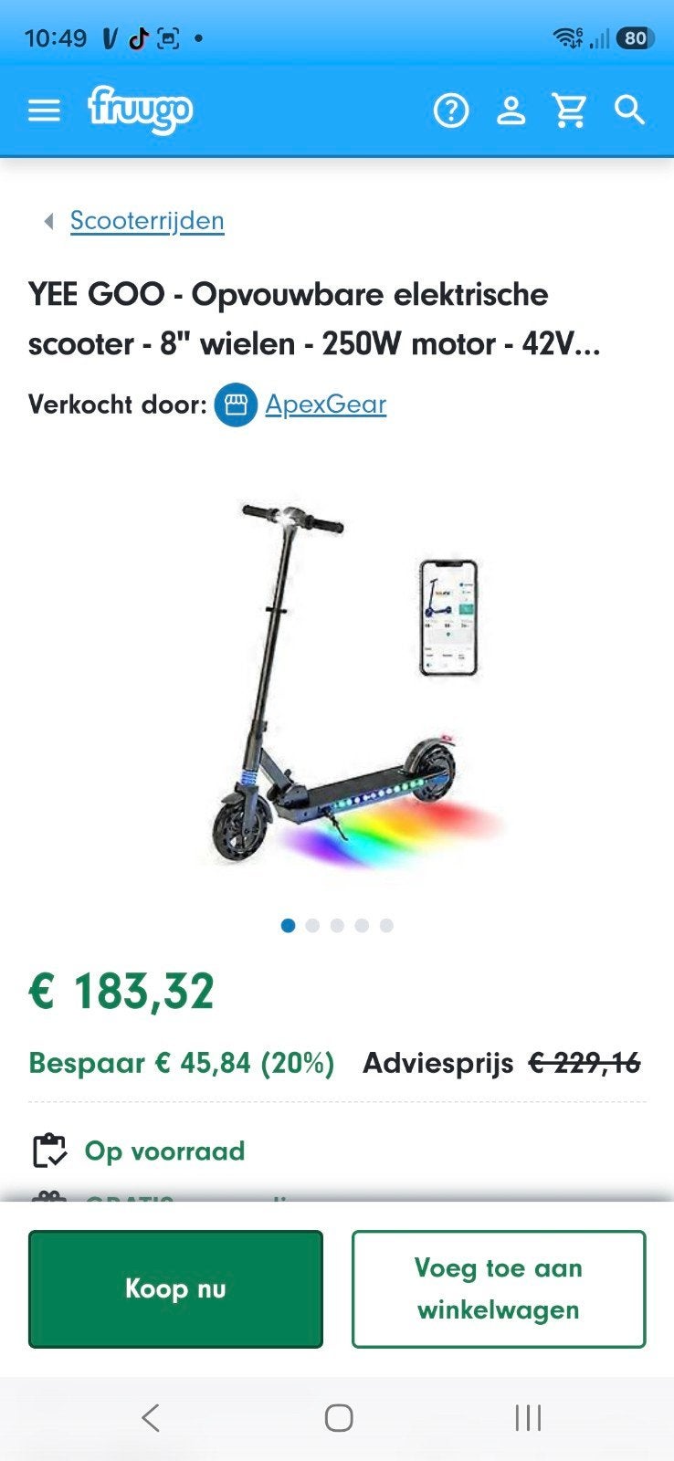YEE RUN F8 Elektrische Step - Opvouwbaar & Krachtig, Fietsen en Brommers, Ophalen, Nieuw, Elektrische step (E-scooter), YEE RUN