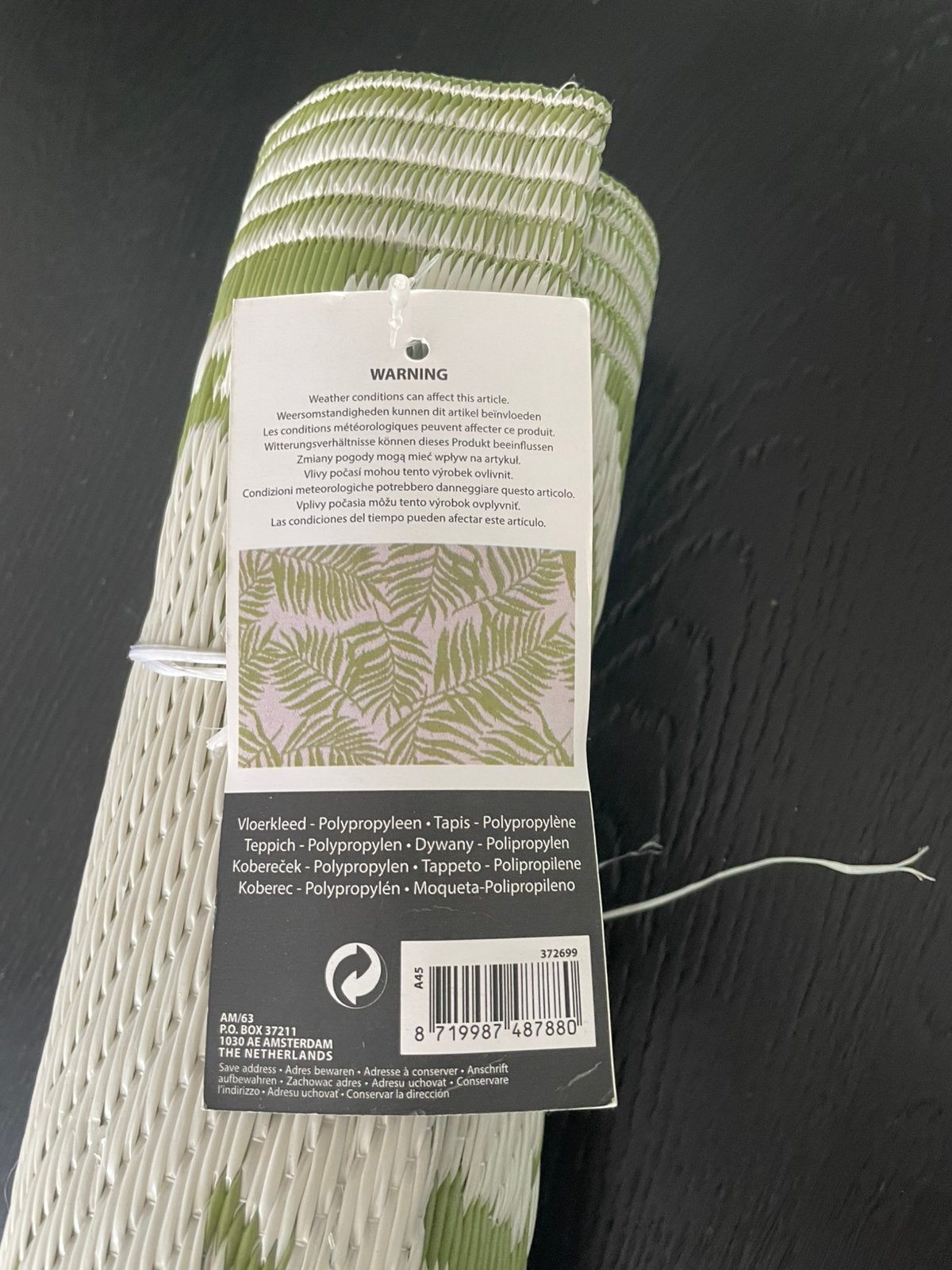 Carpet in/outdoor 120 X 180 cm, Huis en Inrichting, Stoffering | Tapijten en Kleden, 100 tot 150 cm, Ruit motief of bladeren motief