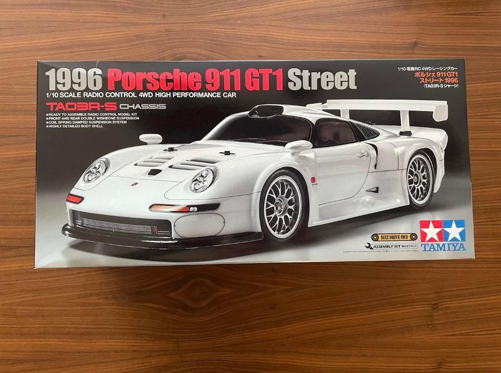Tamiya 47443 Porsche 911 GT1 TA03R-S, Auto, Groter dan 1:32, Ophalen of Verzenden, Zo goed als nieuw