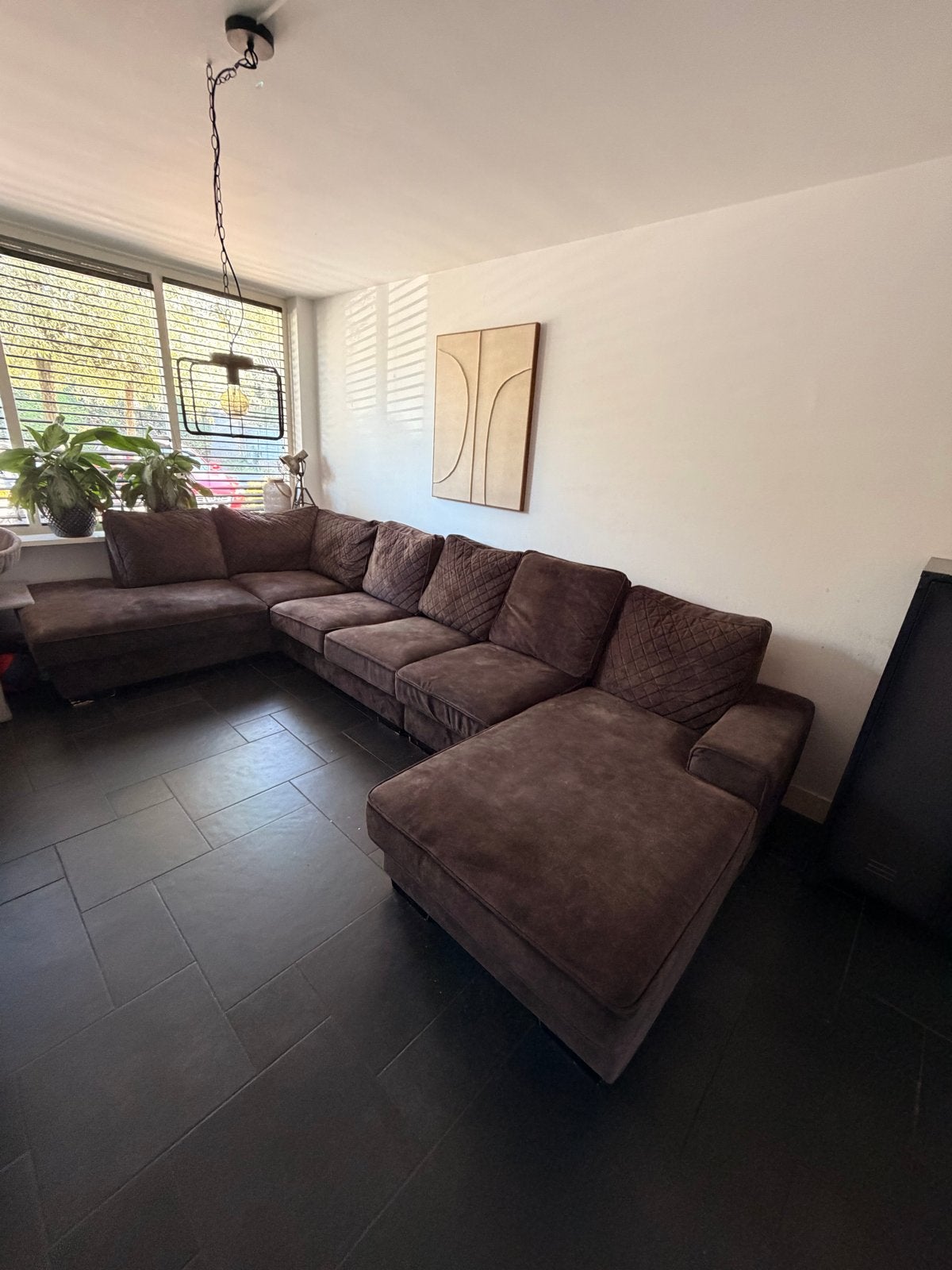 Mooie ruime hoekbank, als nieuw, Ophalen, Hoekbank, 300 cm of meer, Zo goed als nieuw