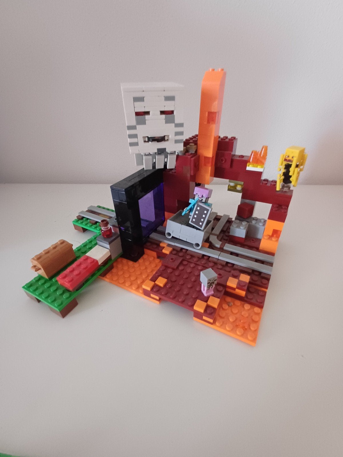 Lego Minecraft De Netherportaal 21143 met instructies, Kinderen en Baby's, Speelgoed | Duplo en Lego, Ophalen, Compleet, Gebruikt