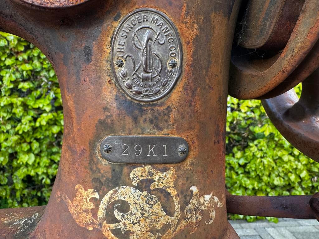 Antieke Singer Naaimachine 29K1 - Leer Naaimachine, Antiek en Kunst, Antiek | Naaimachines, Ophalen