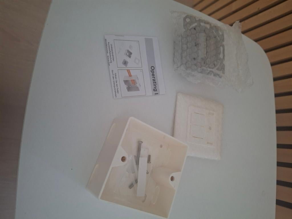 VCELINK Ethernet Wandplaat - Dubbele RJ45 Aansluiting, Ophalen of Verzenden, Nieuw, Overige typen