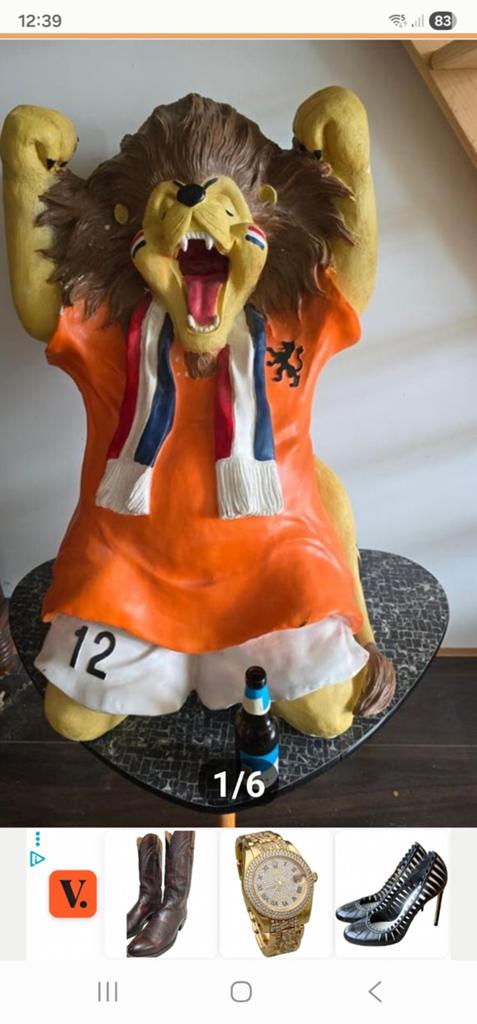 grote Oranje Leeuw Supporter Beeld - WK/EK Voetbal, Ophalen, Gebruikt
