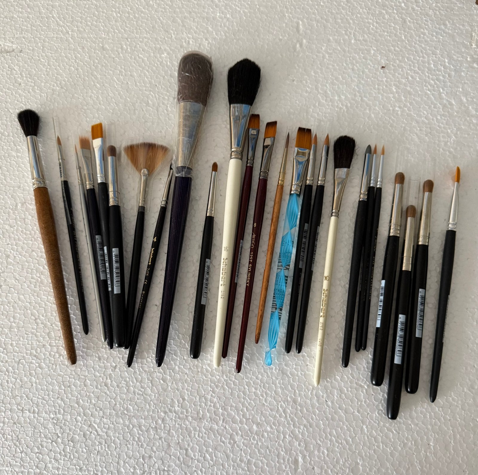 Schminkpenselen., Gehele gezicht, Ophalen of Verzenden, Zo goed als nieuw, Make-up