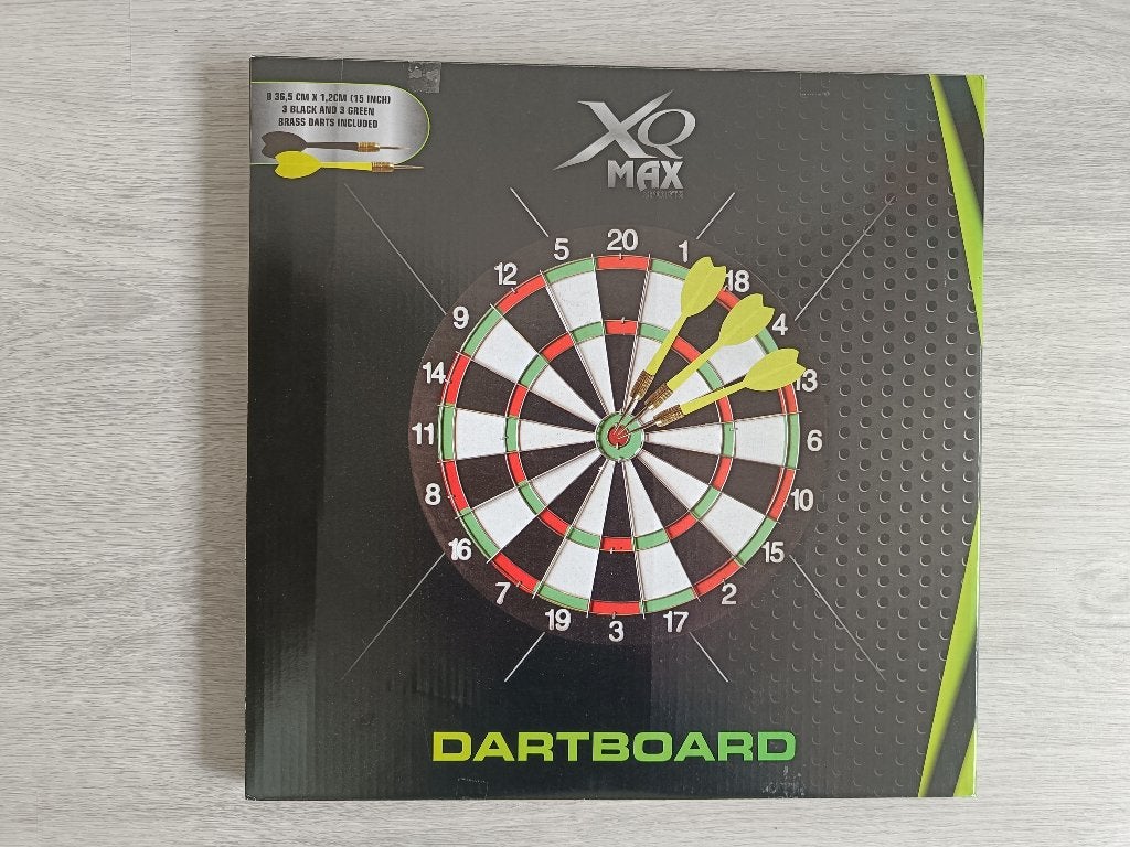 Speelgoed dartbord incl. 6 dartpijltjes - dubbelzijdig, Ophalen, Zo goed als nieuw