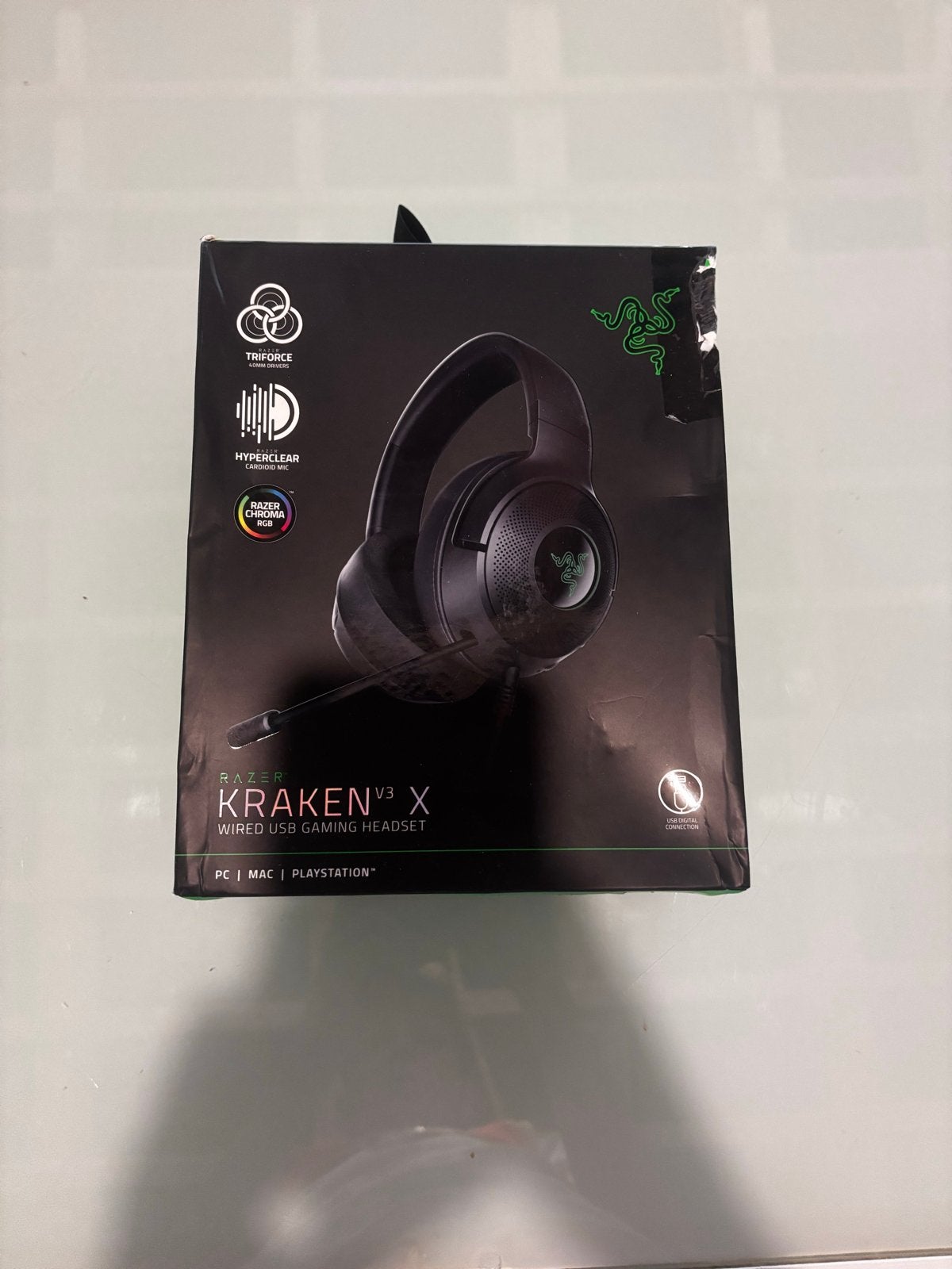 Razer Kraken V3 X Gaming Headset - Zwart, Zo goed als nieuw, Audio, Tv en Foto, Koptelefoons, Gaming, Ophalen of Verzenden, Zo goed als nieuw