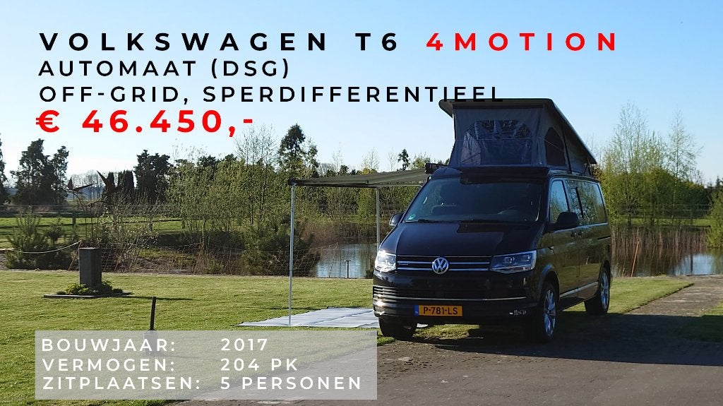 Volkswagen T6 204pk 4Motion Camper | Sper | Off-Grid | 5pers, Automaat, Chemisch toilet, Buscamper of Camperbus, ESP-stabiliteitscontrole