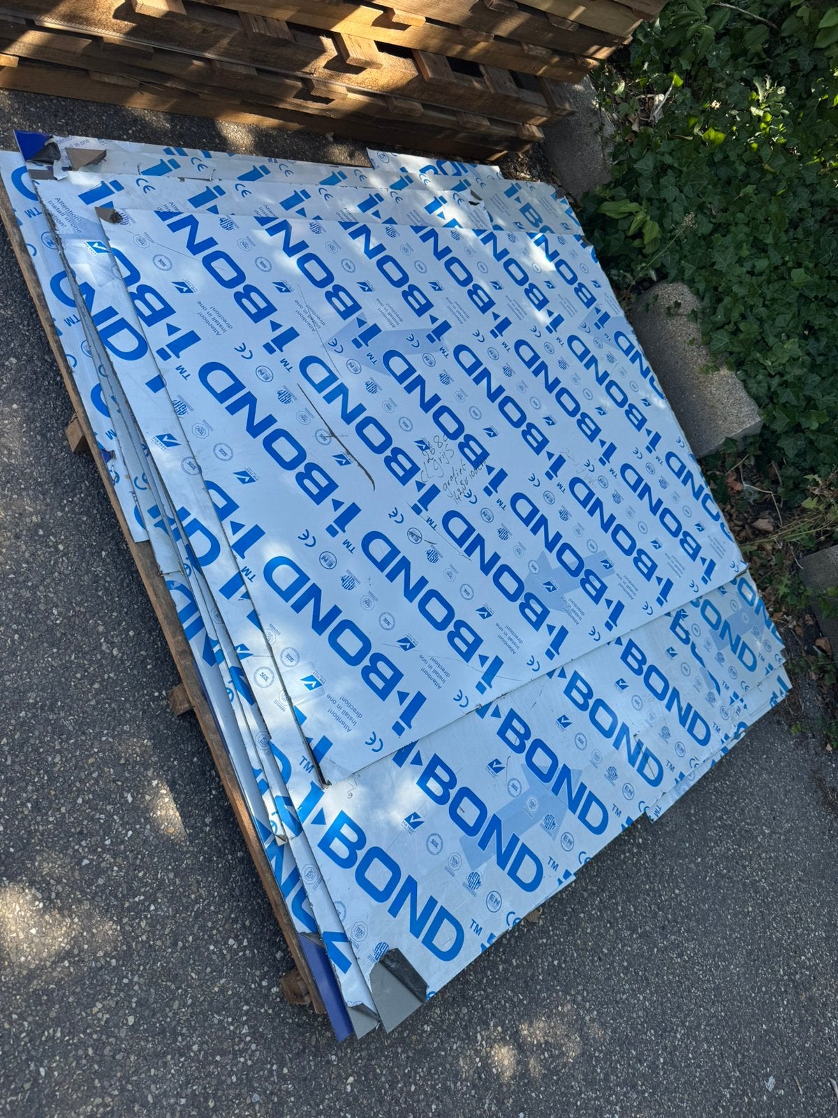Partij dibond platen, Overige materialen, Zo goed als nieuw, Minder dan 5 m², Ophalen