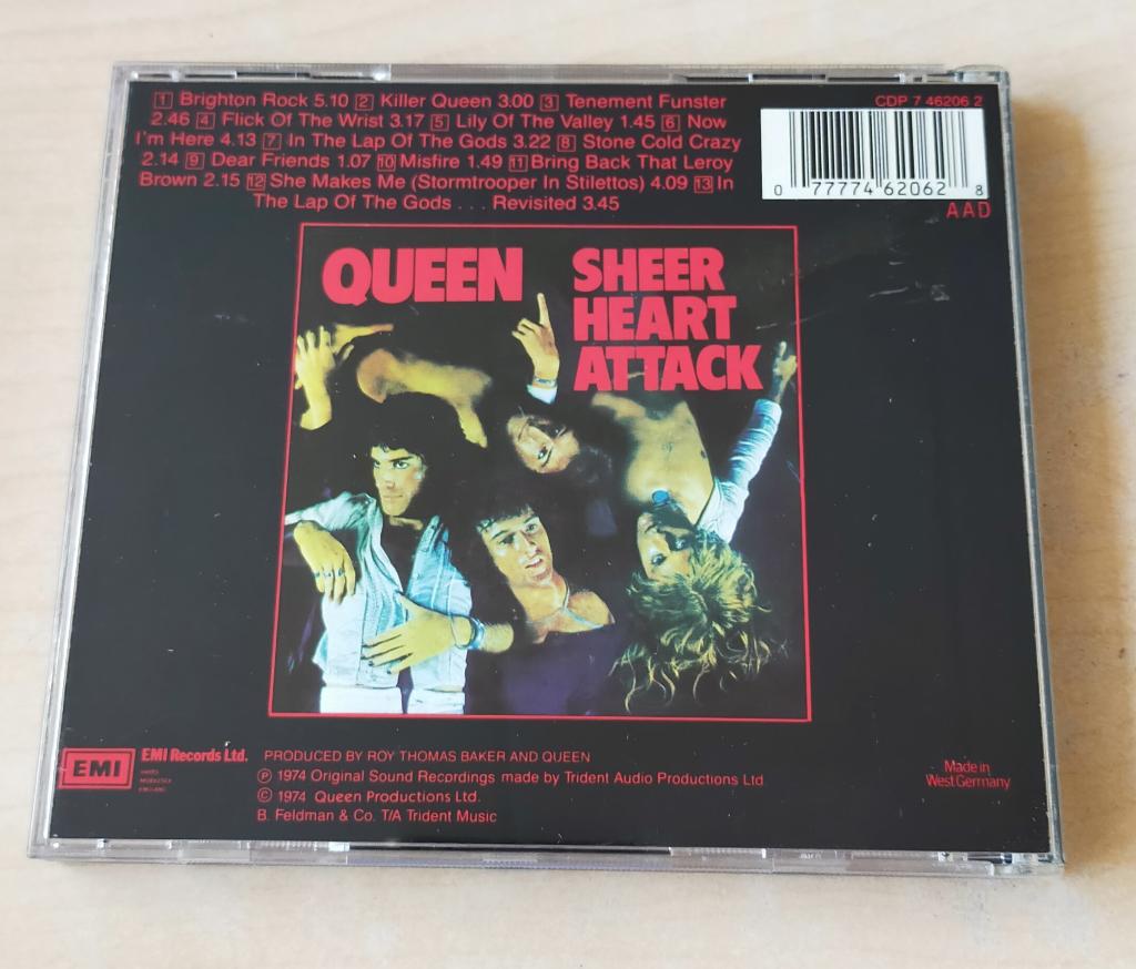 Queen - Sheer Heart Attack CD 1974/1986 UK/West Germany, Ophalen of Verzenden, Gebruikt, Poprock